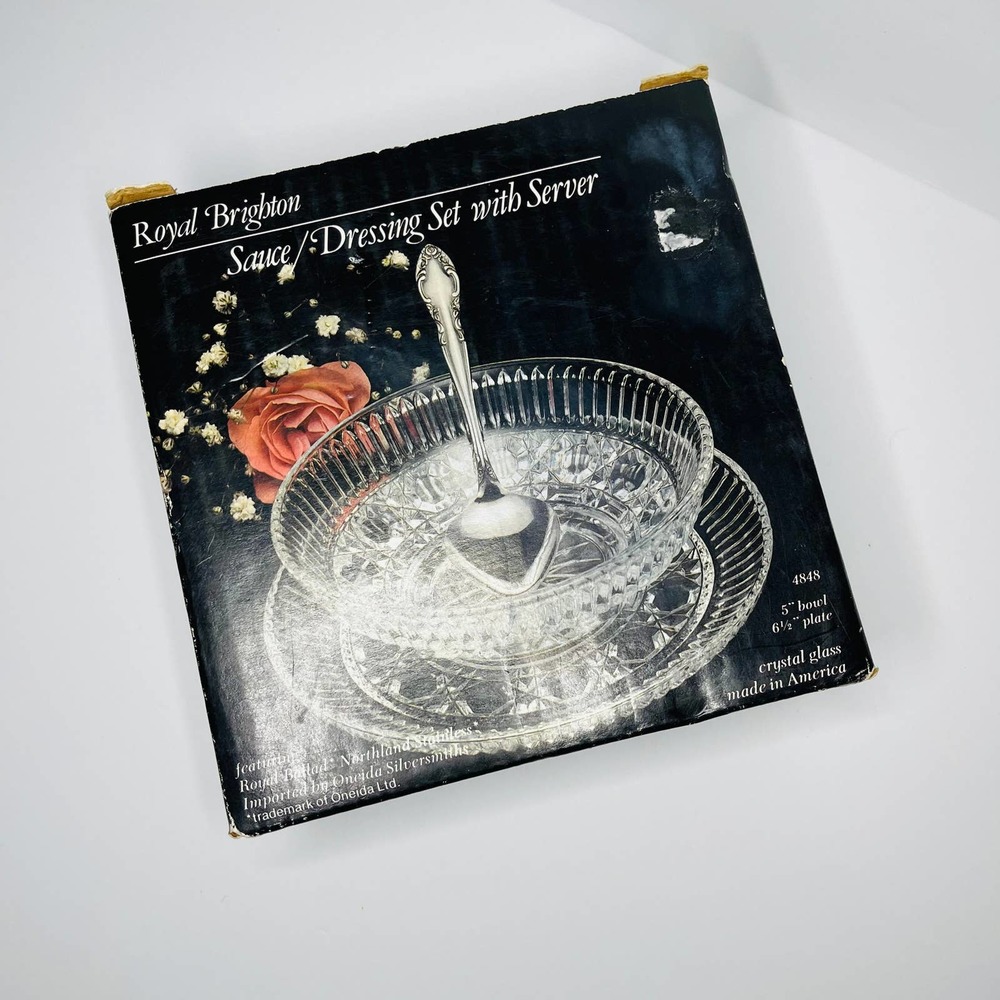 Vintage Royal Brighton Sauce & Dressing Set with Server Never Used